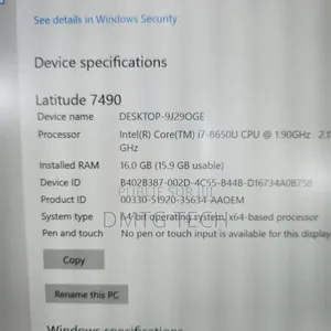 Neuf Ordinateur Portable Dell Latitude 7490 16GB Intel Core I7 SSD 256GB