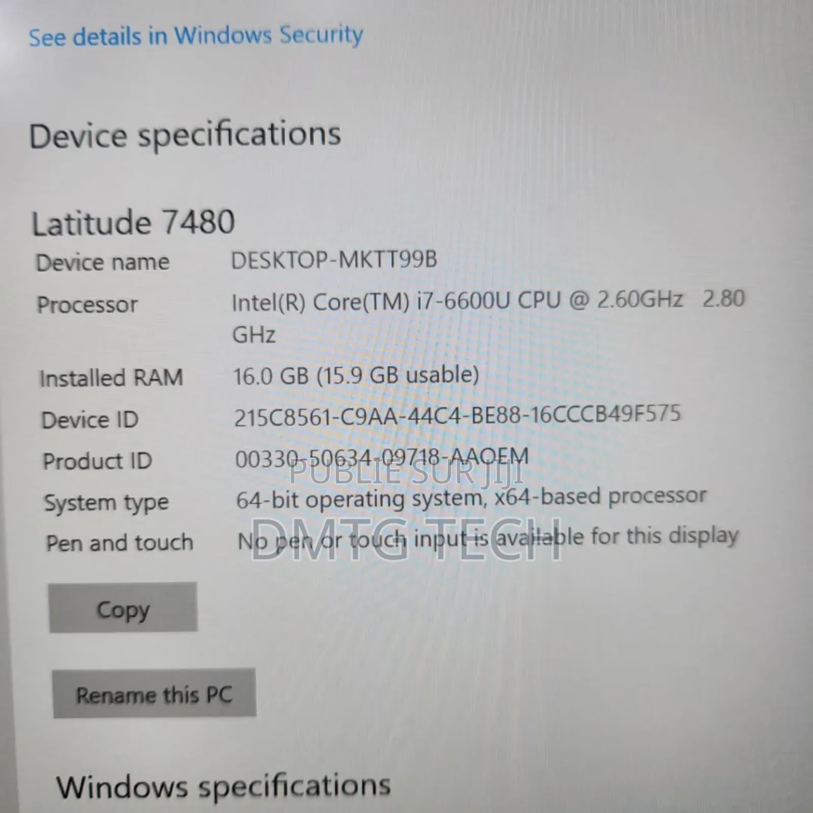 Neuf Ordinateur Portable Dell Latitude 7490 16GB Intel Core I7 SSD 256GB