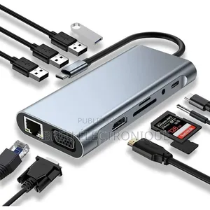 Hub Adaptateur Type C 11 en 1 Avec Charge Rapide 100w