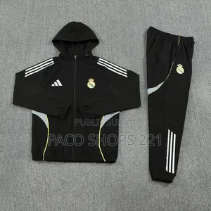 Ensemble Survêtement Real Madrid Noir Blanc