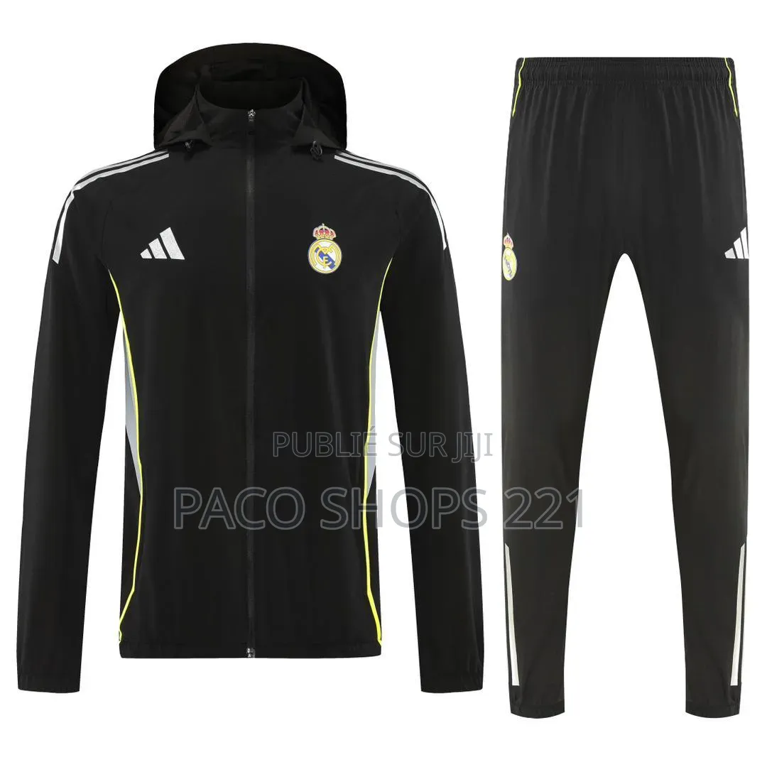 Ensemble Survêtement Real Madrid Noir Blanc