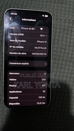 Nouveau Apple iPhone 13 128 GB Blanc