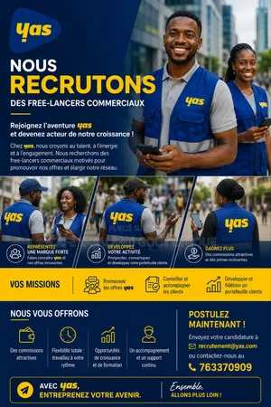 Recrutement De Free-lancers Commerciaux Terrain En Urgence