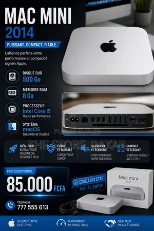 Ordinateur de bureau Apple Mac Mini 8GB Intel Core i5 HDD 500GB
