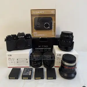 Fuijifilm X-T50 Camera Lenses Batteries Charger