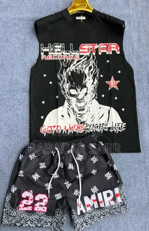 Ensemble Été Homme - Débardeur Blanc Short Noir - Taille [M/L/Xl]