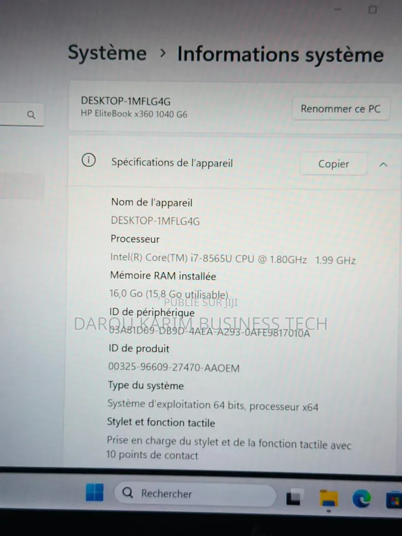 Nouveau HP EliteBook 1040 G6 16GB Intel Core i7 SSD 512GB