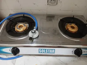 Réchaud À Gaz De Table Solstar (2 Feux) - Tuyau Et Détendeur Inclus.
