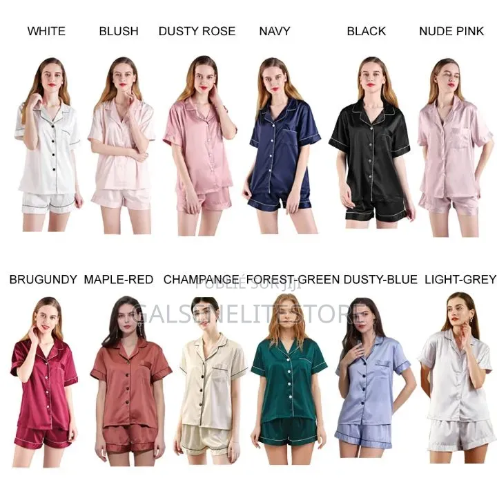 Pyjama Décontractée Satins Et Coton Pour Femme