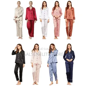 Pyjama Décontractée Satins Et Coton Pour Femme