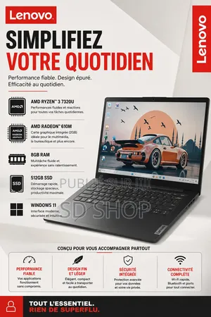Nouveau Ordinateur de bureau Lenovo Autre 8GB AMD Ryzen 3 SSD 512GB