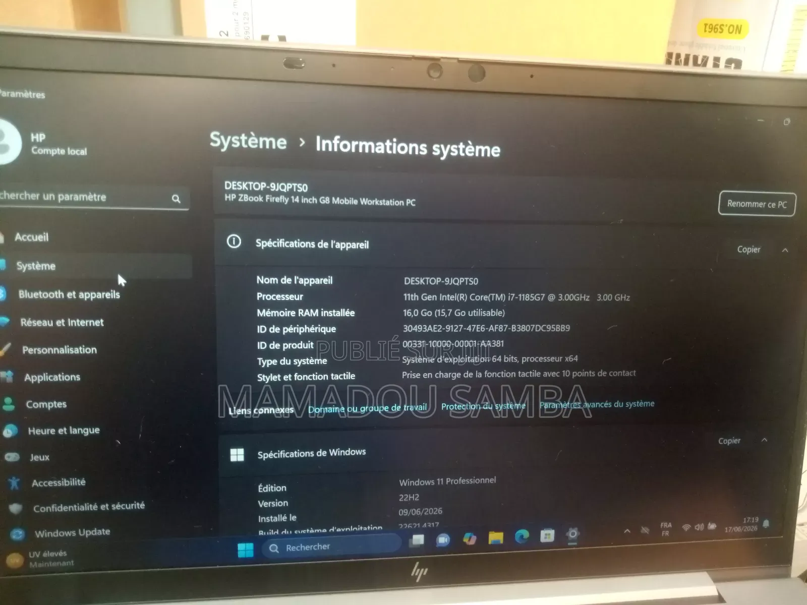 Nouveau HP ZBook Firefly G8 16GB Intel Core i7 SSD 512GB