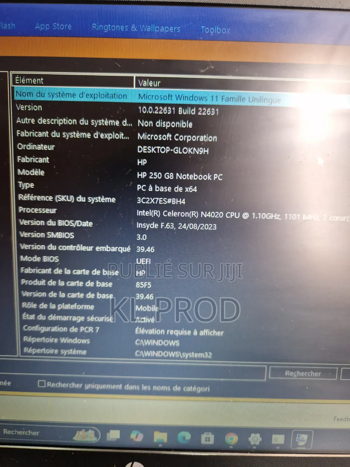Ordinateur portable HP 250 G8 4GB Intel Celeron HDD 500GB