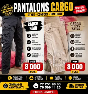 Pantalon Homme Cargo