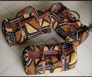 Sac De Voyage Original Bogolan Et Cuir