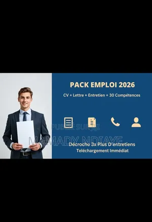Pack Emploi 2026:CV + Letrre + Entretien +30 Compétences