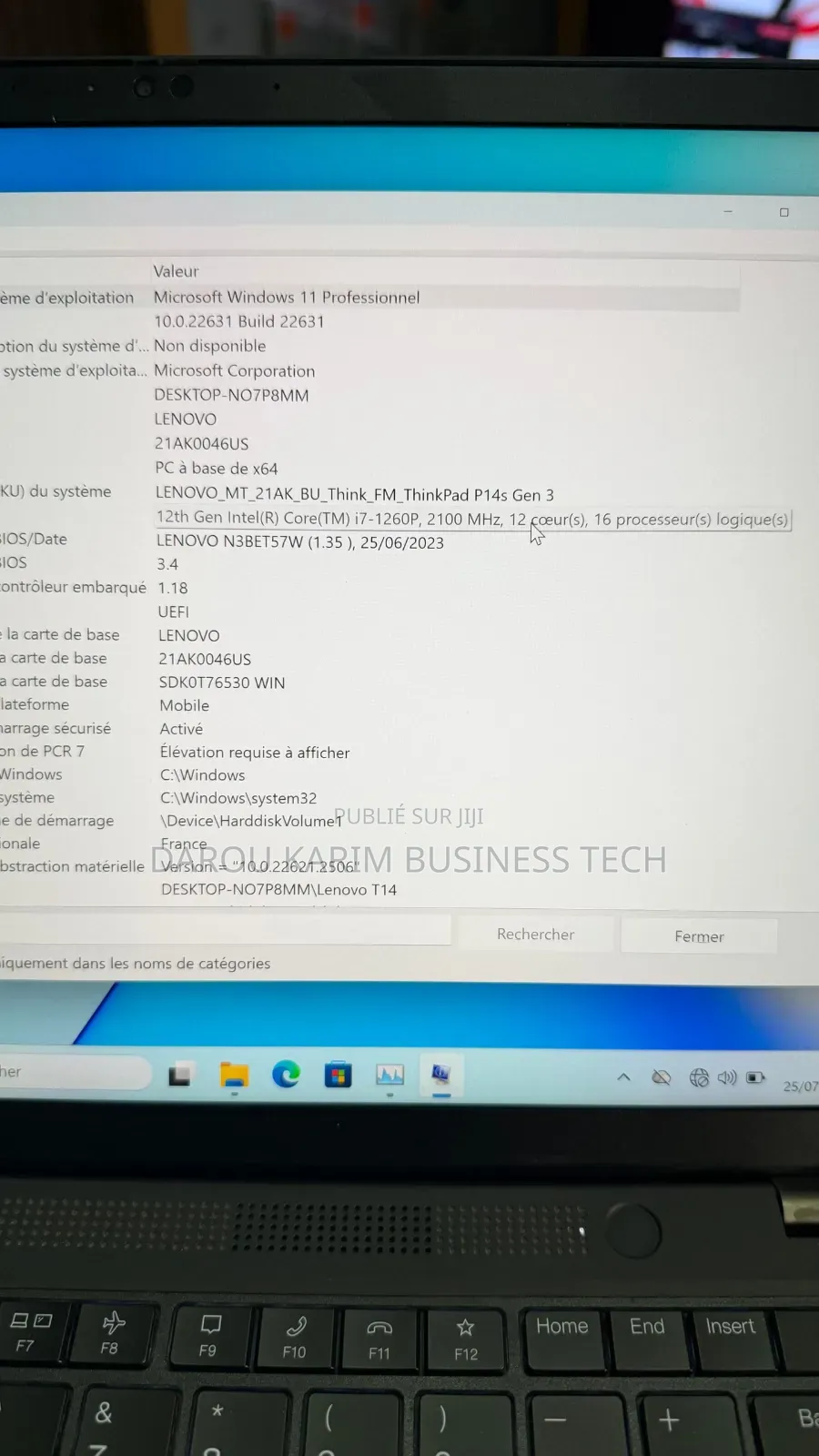 Nouveau Lenovo ThinkPad P14s 16GB Intel Core i7 SSD 512GB