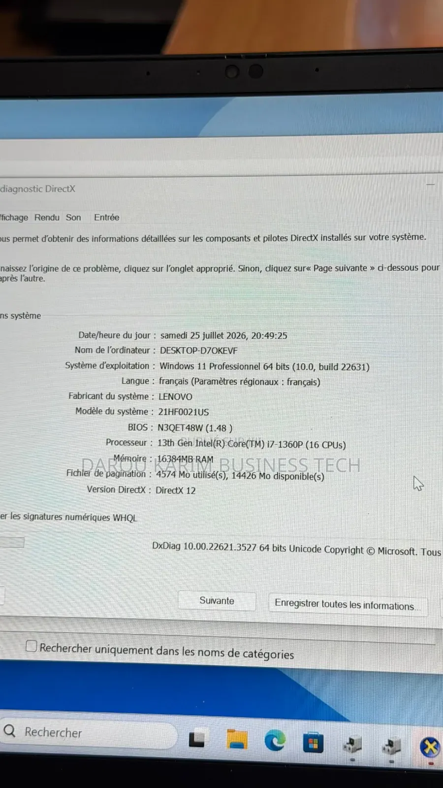 Nouveau Lenovo ThinkPad P14s 16GB Intel Core i7 SSD 512GB
