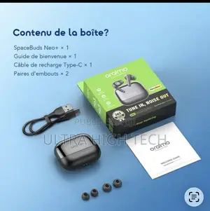 TITRE Oraimo SpaceBuds Neo+ Écouteurs Sans Fil ANC Spatial Audio