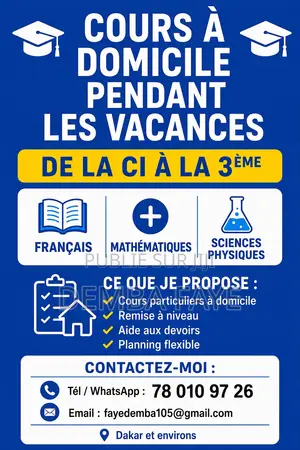 Cours De Vacances À Domicile