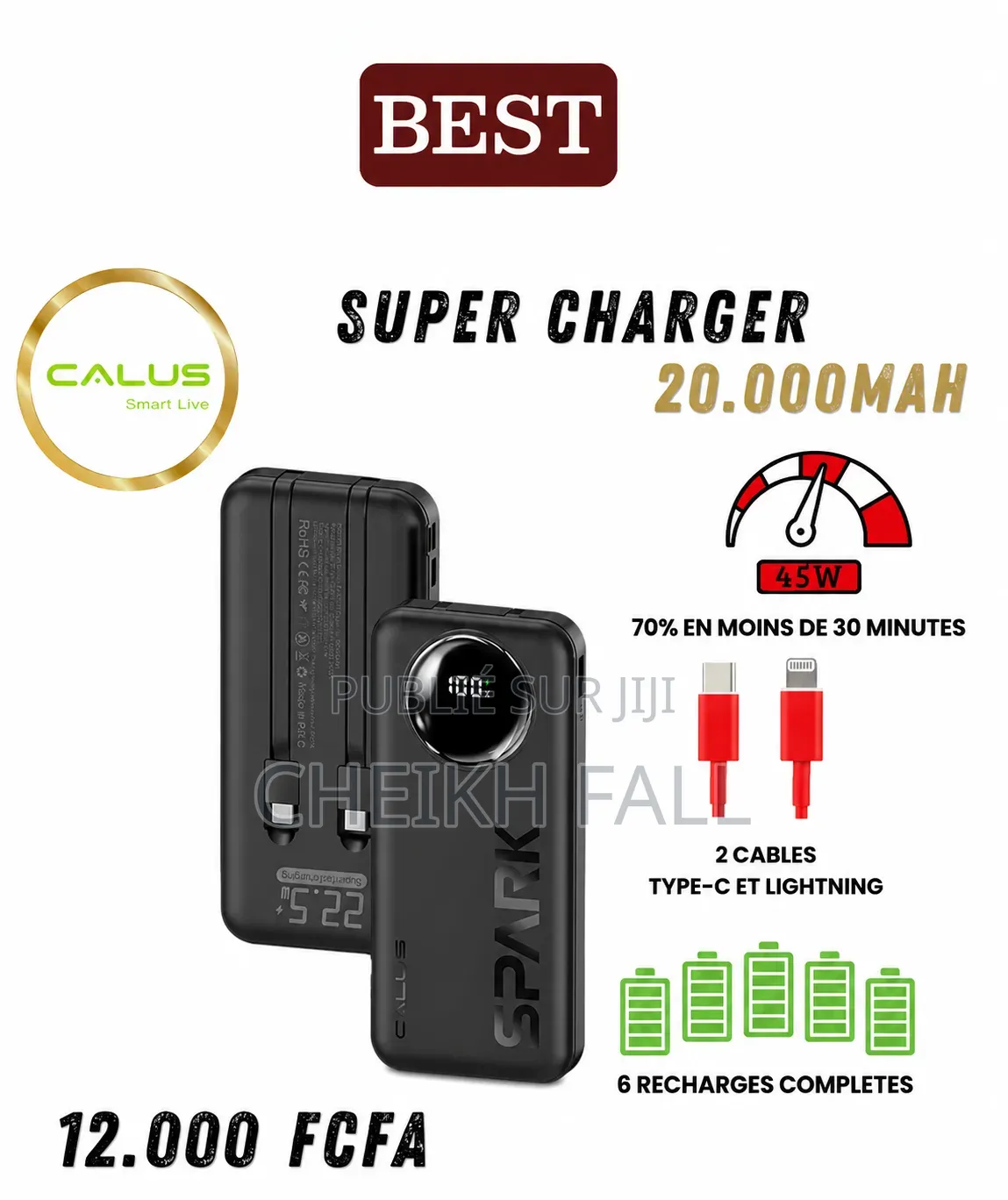  Power Bank CALUS SPARK 20 000 mAh