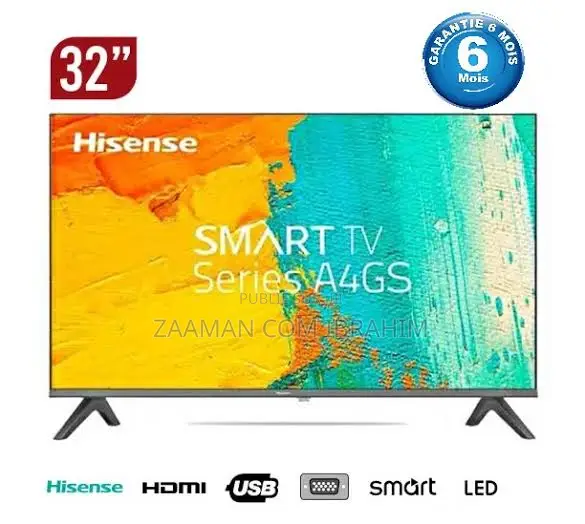Smart Led TV Hisense 32pouces A4 32a4gs/32a4k