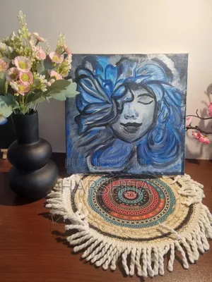 Modern Woman in Blue Bloom