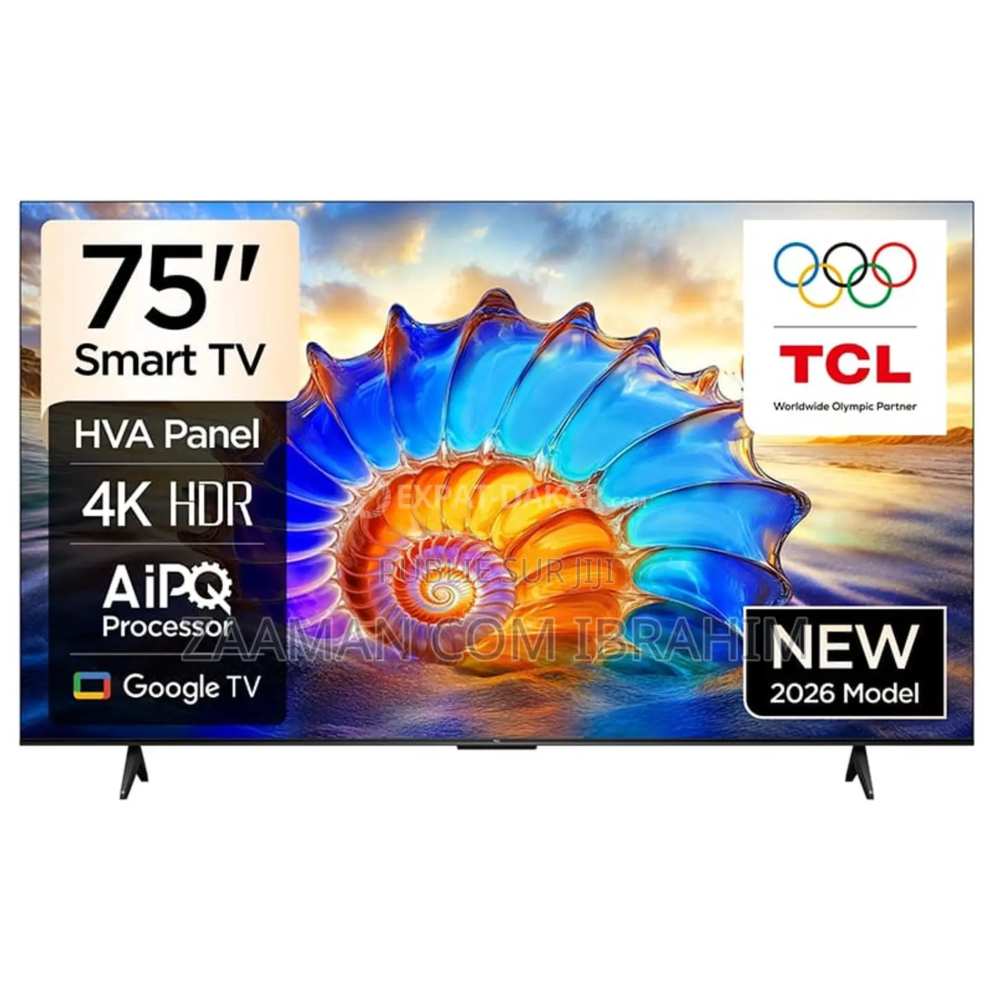 Televiseur TCL 75" Smart Google TV + Voice Control 75v