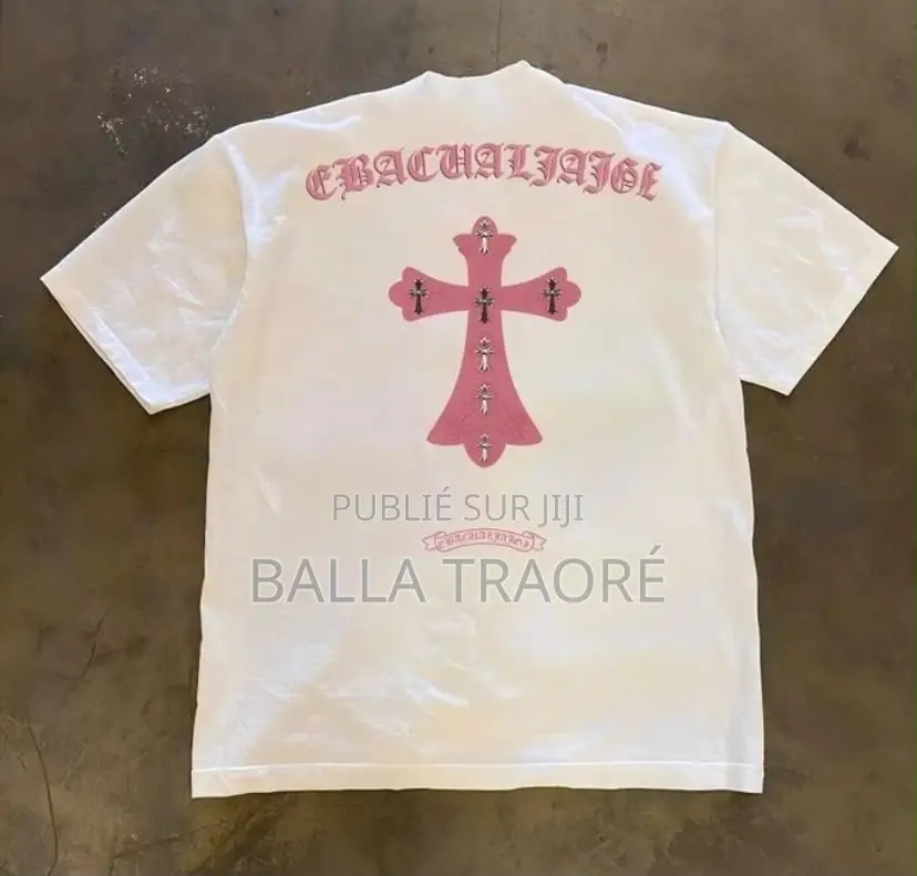 T-Shirt Chrome Hearts Courte Mâche en Coton
