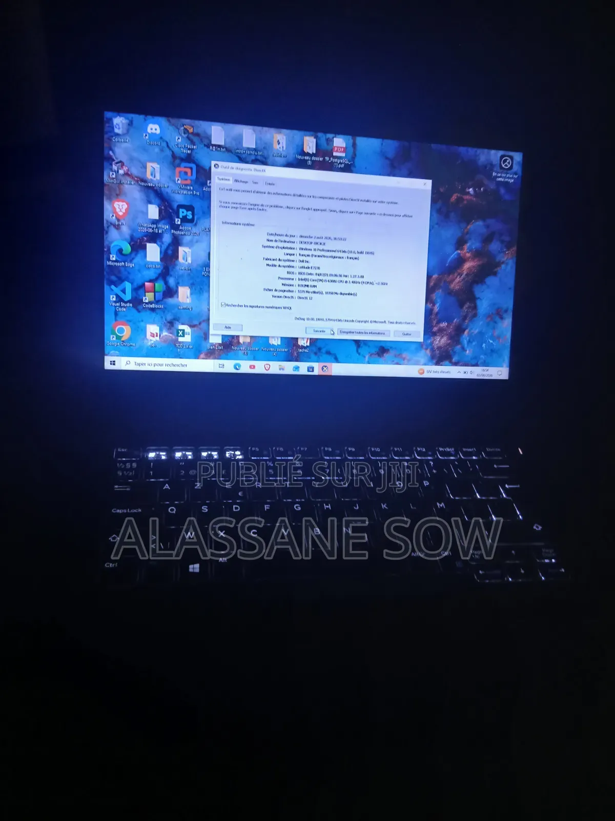 Ordinateur portable Dell Latitude E7270 8GB Intel Core i5 SSD 256GB