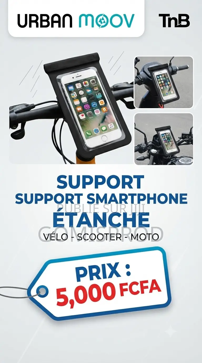 Support Smartphone Vélo, Scooter, Moto Étanche;