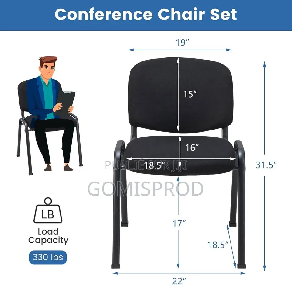 Chaises De Salle D'attente, Empilables Avec Cadre en Métal.