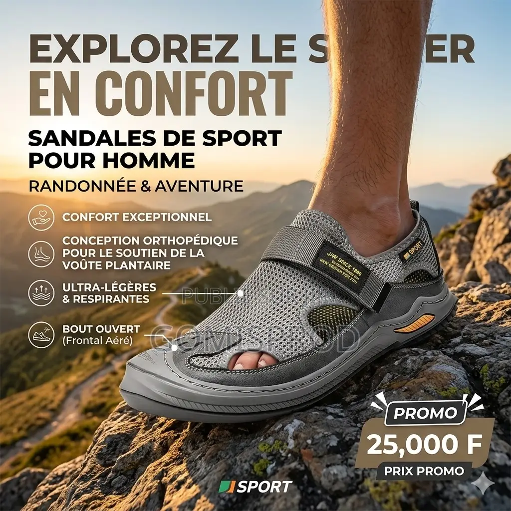 Sandales De Sport Pour Homme, Randonnée, Confortables,