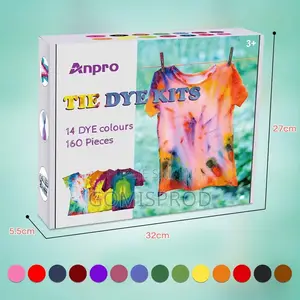 Anpro,14 Sortes De Teintures Textilesbrillantes, Ensemble d'Art