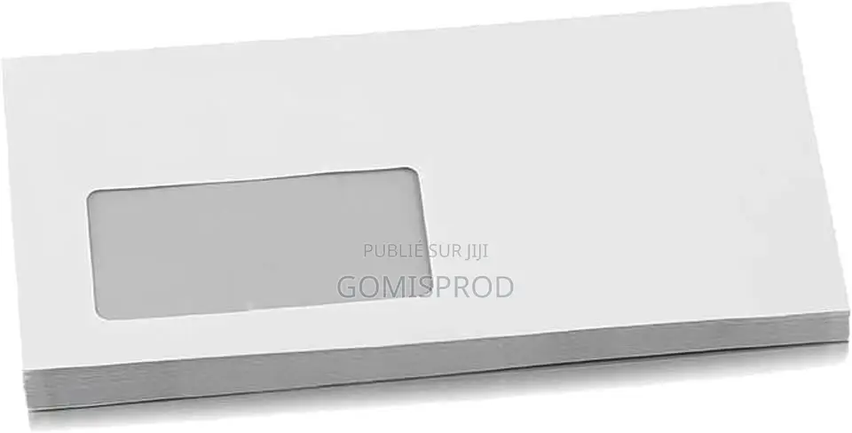 Enveloppe Longue Blanche Autocollantes Fenêtres 110 X 210mm (1000 Pcs)