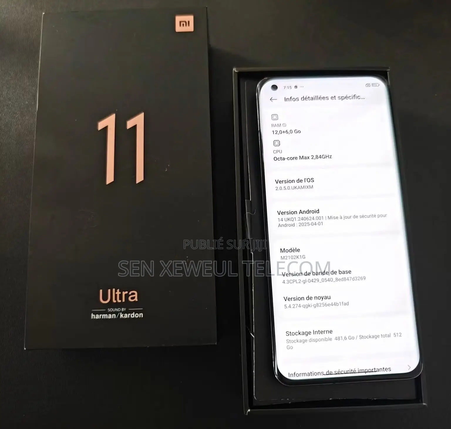 Nouveau Xiaomi Mi 11 Ultra 512 GB Noir