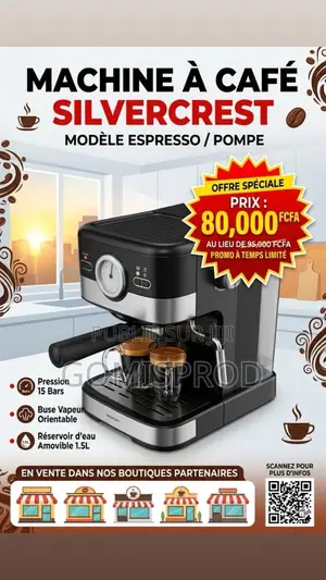 SilverCrest SEM 1100 C3 Machine À Expresso Avec Réservoir d'Eau 1,5 L