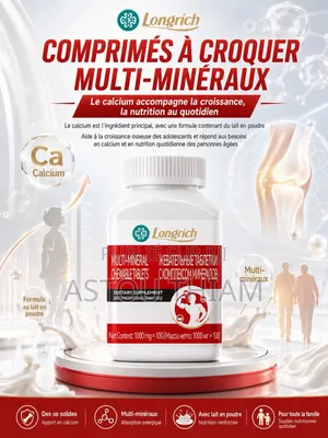 Complément Alimentaire Enrichi en Calcium Fer Et Zinc