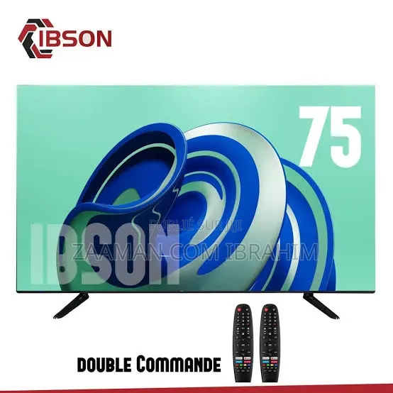 Ibson 75" Smart Android + 2 Telecommandes Ib0075f25v