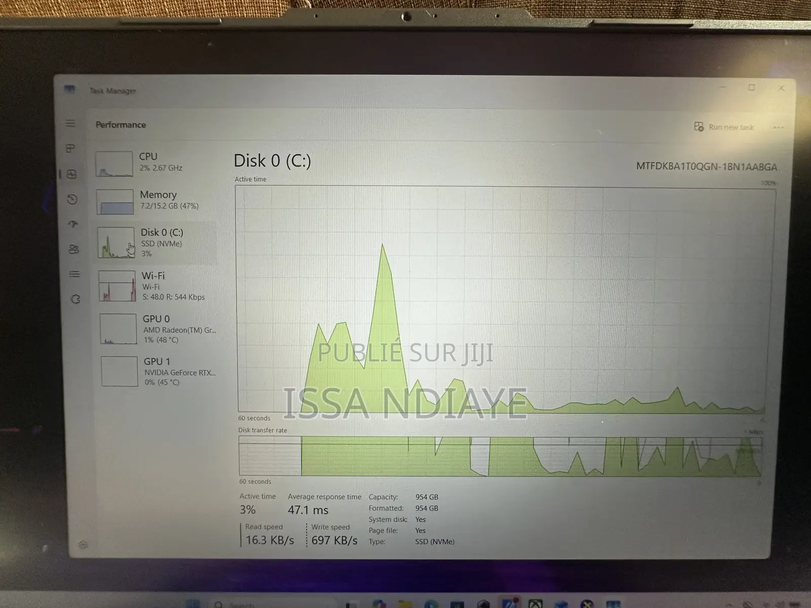 Ordinateur portable Asus ROG Strix G16 16GB AMD Ryzen 9 SSD 1T
