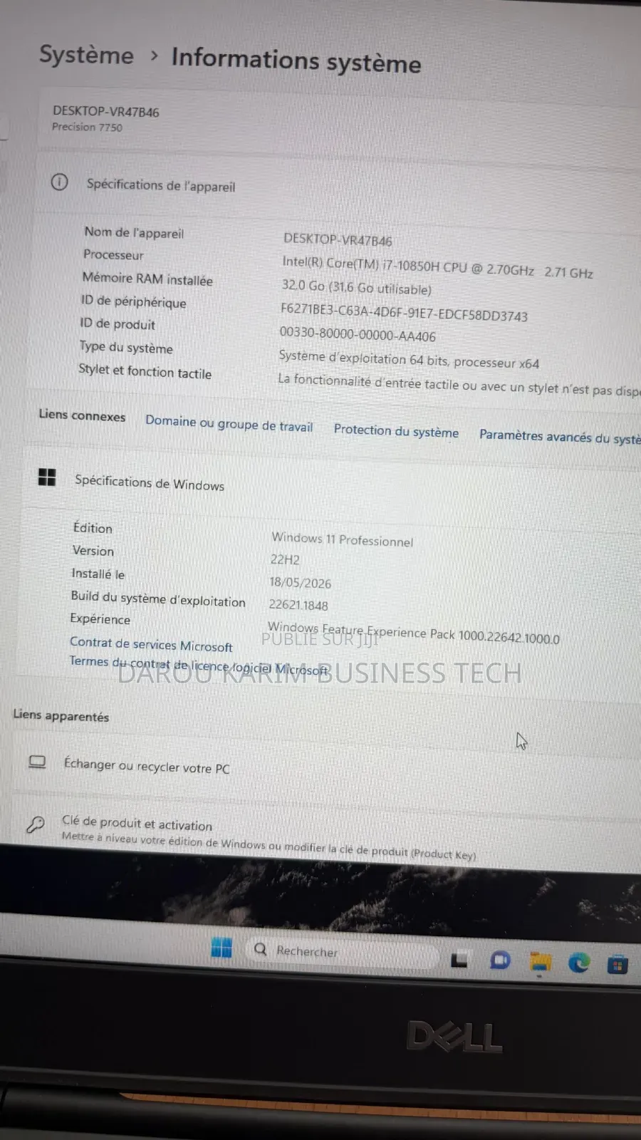 Nouveau Dell Precision 7750 32GB Intel Core i7 SSD 1T