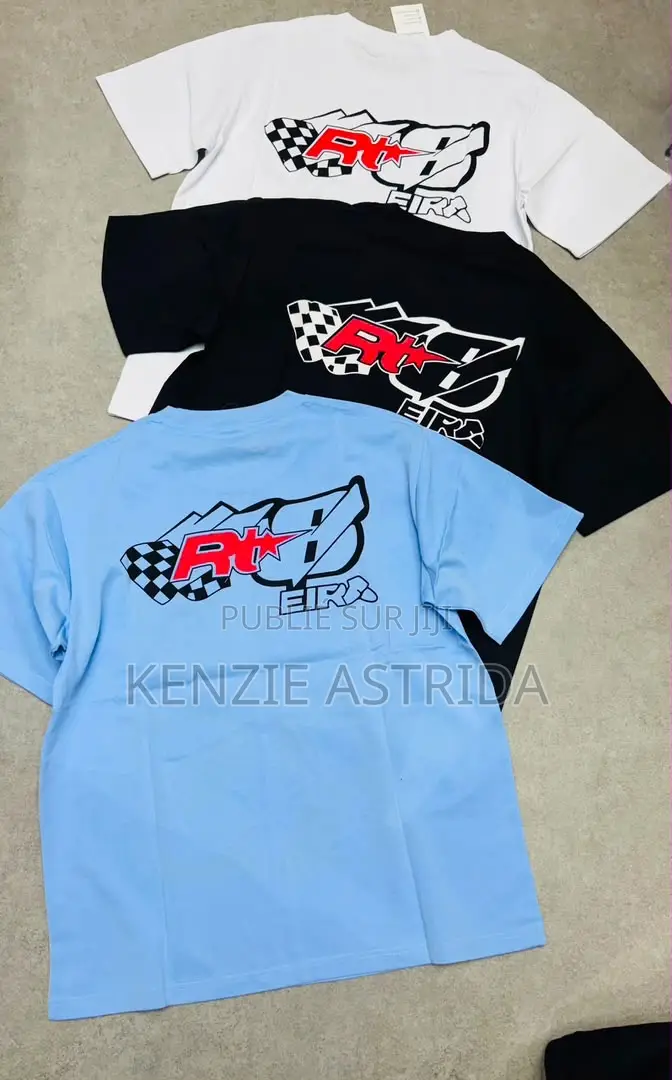 T-Shirt RS Team RT8 EIR - Blanc Noir Bleu - Neuf S À XL