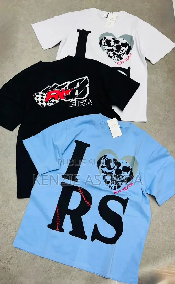 T-Shirt RS Team RT8 EIR - Blanc Noir Bleu - Neuf S À XL