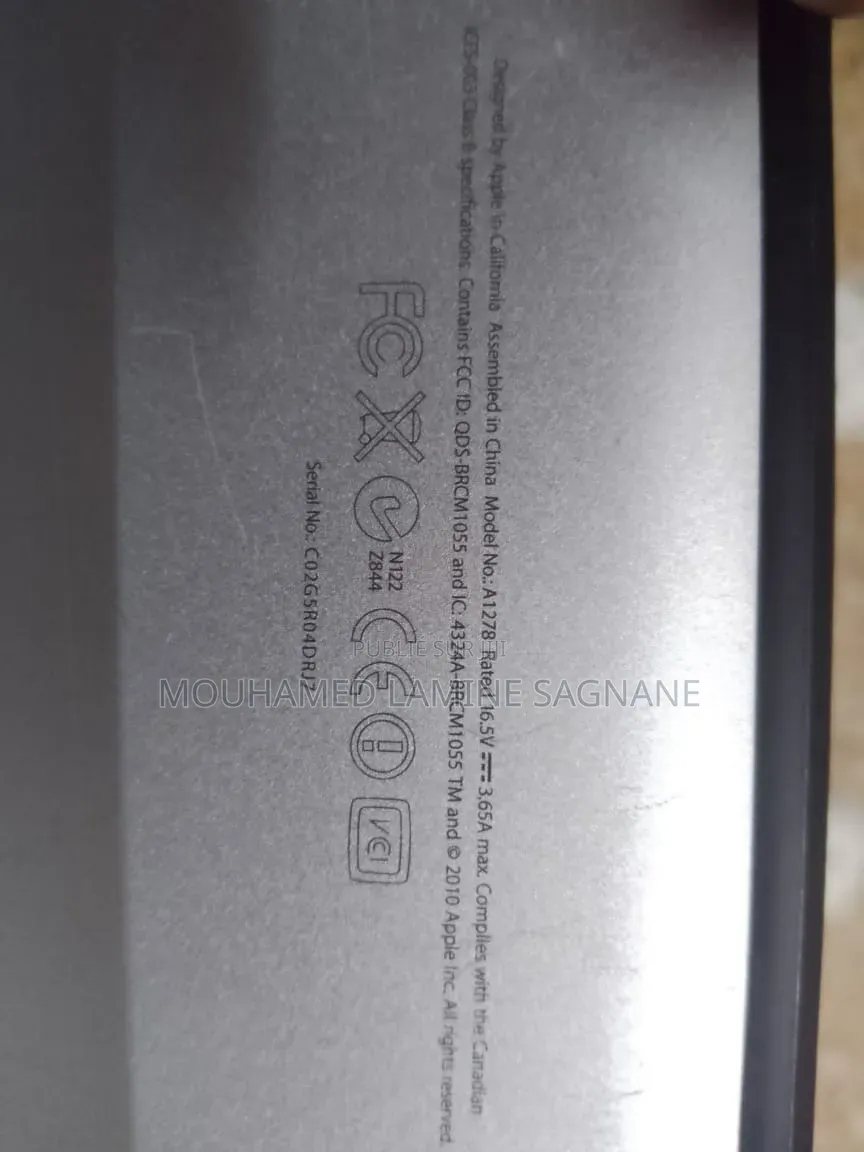 Ordinateur portable Apple MacBook 2010 8GB Intel Core i5 SSD 500GB