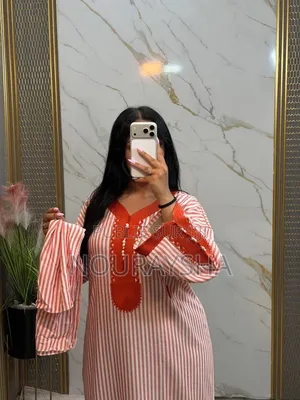 Abayas Marocain en Tissu Lain Coton Première Qualité