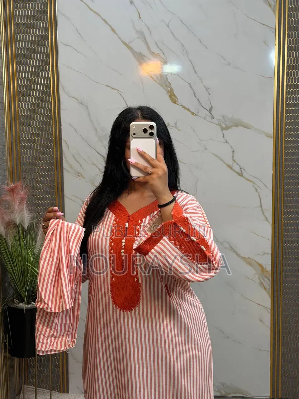 Abayas Marocain en Tissu Lain Coton Première Qualité