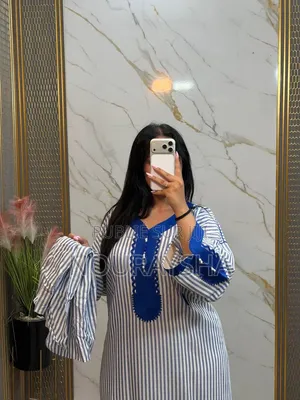 Abayas Marocain en Tissu Lain Coton Première Qualité