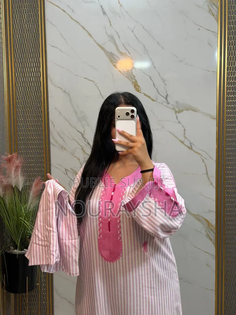 Abayas Marocain en Tissu Lain Coton Première Qualité