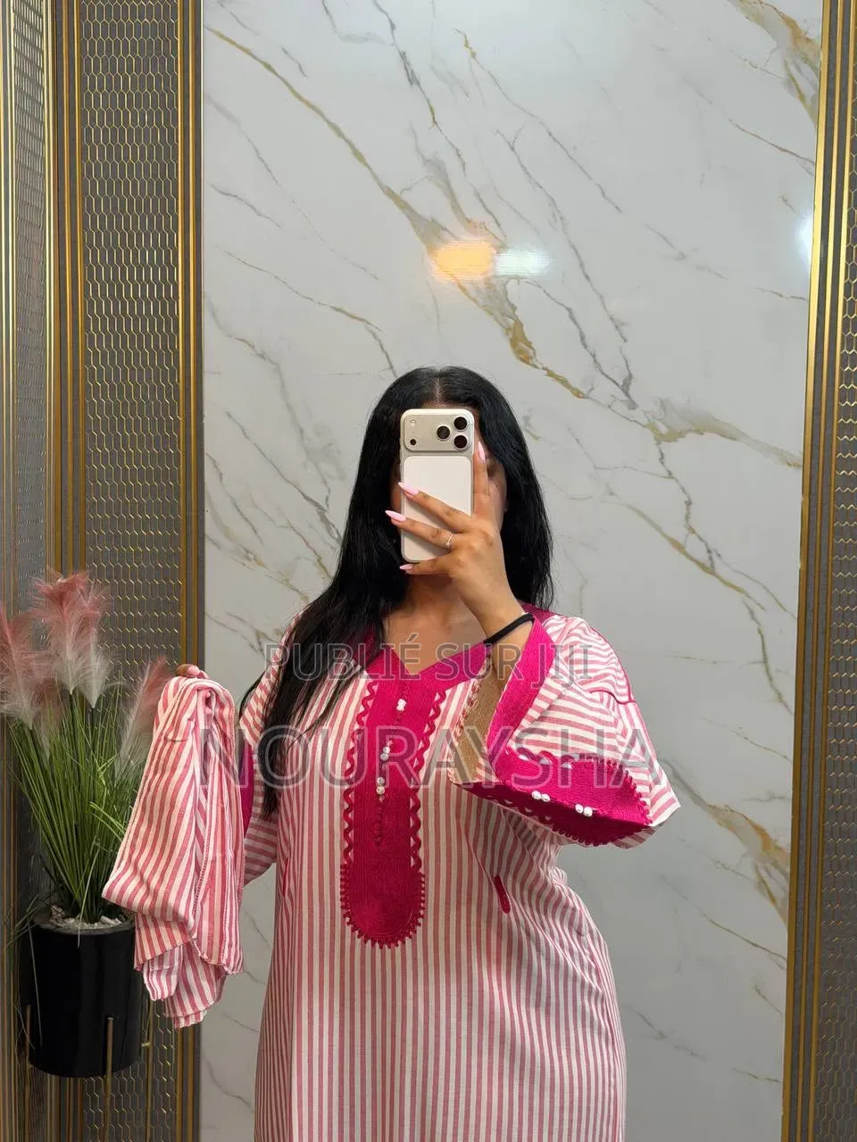 Abayas Marocain en Tissu Lain Coton Première Qualité