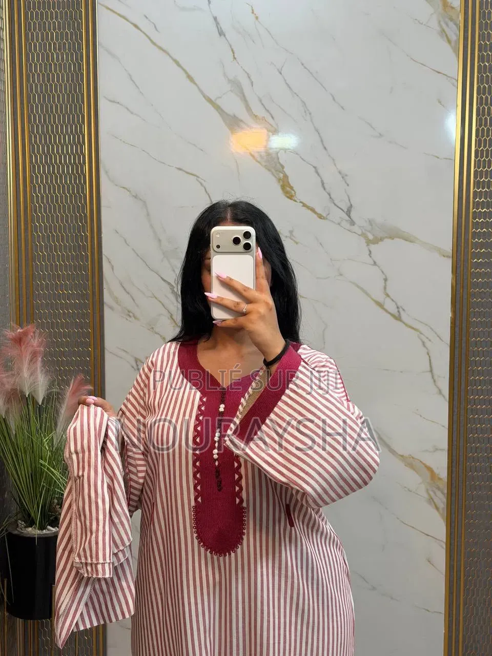Abayas Marocain en Tissu Lain Coton Première Qualité
